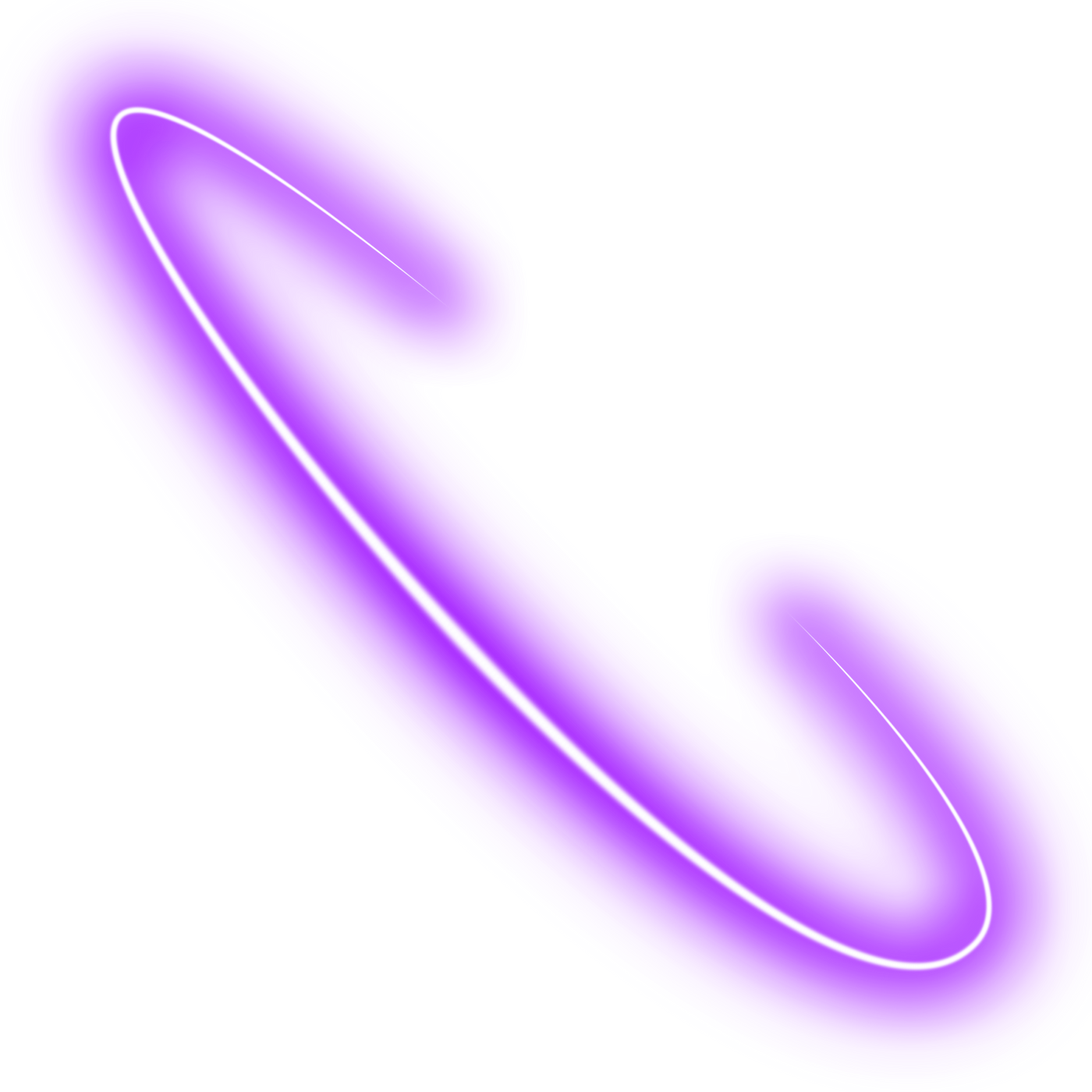 Glowing Purple Neon Curve Line